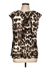 Worthington 100% Polyester Animal Print Brown Sleeveless Blouse Size L - photo 1