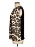 Worthington 100% Polyester Animal Print Brown Sleeveless Blouse Size L - photo 5