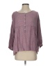 Max Studio 100% Rayon Pink Tan Long Sleeve Blouse Size S - photo 1