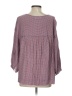 Max Studio 100% Rayon Pink Tan Long Sleeve Blouse Size S - photo 2