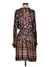 Current Air 100% Polyester Paisley Brown Casual Dress Size XS - photo 1