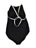Unbranded Solid Black One Piece Swimsuit Size L - photo 2