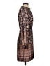 Current Air 100% Polyester Paisley Brown Casual Dress Size XS - photo 4
