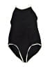 Unbranded Solid Black One Piece Swimsuit Size L - photo 1