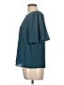 Beacon 100% Polyester Teal Short Sleeve Blouse Size 10 - photo 5
