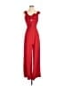 Entro Solid Red Jumpsuit Size S - photo 1