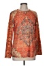 Unbranded 100% Polyester Paisley Orange Long Sleeve T-Shirt Size M - photo 1