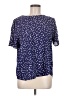 Papermoon 100% Polyester Stars Blue Short Sleeve Blouse Size M - photo 1