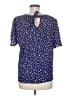 Papermoon 100% Polyester Stars Blue Short Sleeve Blouse Size M - photo 2