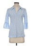 Lilly Pulitzer 100% Cotton Blue 3/4 Sleeve Button-Down Shirt Size XS - photo 1