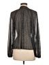 Ann Taylor LOFT Metallic Gray Long Sleeve Blouse Size M - photo 2