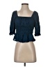 Nine Britton 100% Rayon Blue 3/4 Sleeve Top Size S - photo 1