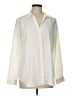 Ann Taylor 100% Polyester Color Block Ivory Long Sleeve Blouse Size L - photo 1