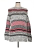 Chaps Chevron-herringbone Gray Pullover Sweater Size 1X - photo 1