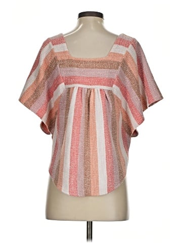 Madewell Texture &amp; Thread Butterfly Top in Sherbet Stripe (view 2)