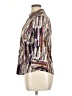 Essentials Metallic Silver 3/4 Sleeve Blouse Size XL - photo 5