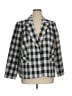 Halogen Checkered-gingham White Blazer Size 14 - photo 1