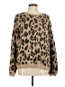 Amuse Society Animal Print Tan Pullover Sweater Size M - photo 1