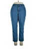 Woman Within 100% Cotton Solid Blue Jeans Size 16WP - photo 1