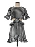 étophe studios Checkered-gingham Black Casual Dress Size M - photo 1