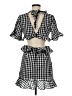étophe studios Checkered-gingham Black Casual Dress Size M - photo 2