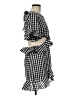 étophe studios Checkered-gingham Black Casual Dress Size M - photo 4
