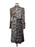 A.L.C. Animal Print Silver Casual Dress Size 16 - photo 1