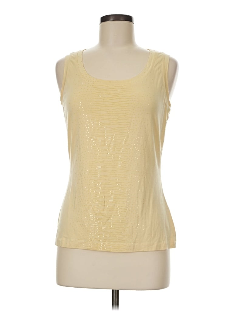 Pre-owned St John Sleeveless T-shirt In Yellow