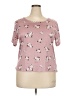 Unbranded Floral Pink Short Sleeve T-Shirt Size XXL - photo 1