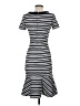 St. John Stripes Gray Casual Dress Size 0 - photo 2
