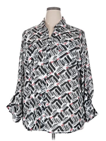 NY Collection Long Sleeve Blouse (view 1)