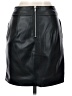 Ichi 100% Polyester Solid Black Faux Leather Skirt Size 34 waist - photo 2