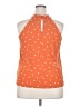 Lane Bryant Polka Dots Orange Sleeveless Blouse Size 18 - 20 Plus - photo 2