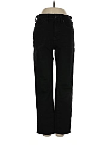 Madewell Petite Stovepipe Jeans in Black Rinse Wash (view 1)