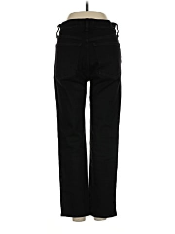 Madewell Petite Stovepipe Jeans in Black Rinse Wash (view 2)