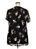 Torrid Floral Black Short Sleeve Blouse Size 3X Plus (3) - photo 2