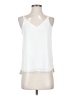 Topshop 100% Polyester White Sleeveless Blouse Size 2 - photo 1