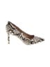 A New Day Animal Print Ivory Tan Heels Size 8 1/2 - photo 1