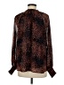 Roan + Ryan 100% Polyester Animal Print Brown Long Sleeve Blouse Size M - photo 2