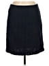 L.L.Bean 100% Cotton Chevron-herringbone Blue Casual Skirt Size 6 - photo 1