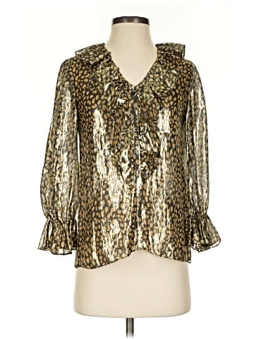 Alice + Olivia 3/4 Sleeve Silk Top (view 1)