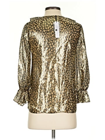 Alice + Olivia 3/4 Sleeve Silk Top (view 2)