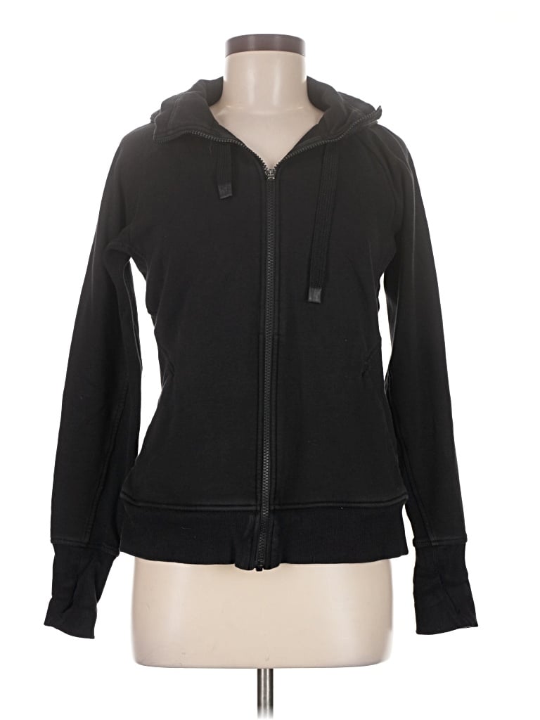 Pre-owned Athleta Zip Up Hoodie In Black