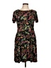 Connected Apparel Floral Black Casual Dress Size 10 - photo 1