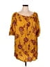 Old Navy 100% Rayon Yellow Short Sleeve Blouse Size XL - photo 1