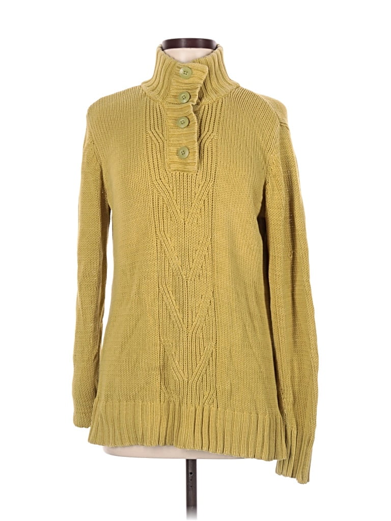 Pre-owned Assorted Brands Turtleneck Sweater In Yellow