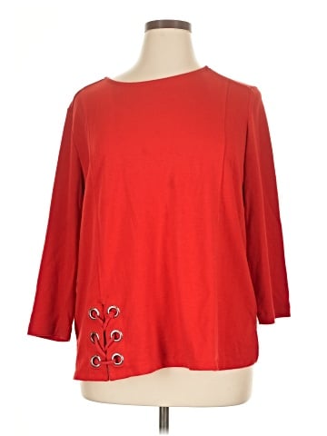 MULTIPLES 3/4 Sleeve Top (view 1)
