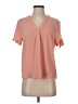 Lily White Pink Short Sleeve Blouse Size S - photo 1