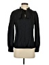 Tocca 100% Silk Black Long Sleeve Silk Top Size 4 - photo 1