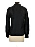 Tocca 100% Silk Black Long Sleeve Silk Top Size 4 - photo 2